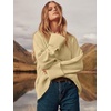 image:imageANRABESS Womens Oversized Sweaters 2026 Long Sleeve Fuzzy Knit Casual Chunky Pullover Sweater Fall Outfits ClothesBeige Yellow