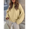 image:imageANRABESS Womens Oversized Sweaters 2026 Long Sleeve Fuzzy Knit Casual Chunky Pullover Sweater Fall Outfits ClothesBeige Yellow