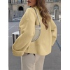 image:imageANRABESS Womens Oversized Sweaters 2026 Long Sleeve Fuzzy Knit Casual Chunky Pullover Sweater Fall Outfits ClothesBeige Yellow