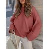 image:imageANRABESS Womens Oversized Sweaters 2026 Long Sleeve Fuzzy Knit Casual Chunky Pullover Sweater Fall Outfits ClothesBirck Red