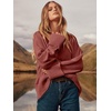 image:imageANRABESS Womens Oversized Sweaters 2026 Long Sleeve Fuzzy Knit Casual Chunky Pullover Sweater Fall Outfits ClothesBirck Red