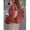 image:imageANRABESS Womens Oversized Sweaters 2026 Long Sleeve Fuzzy Knit Casual Chunky Pullover Sweater Fall Outfits ClothesBirck Red