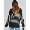 image:imageANRABESS Womens Oversized Sweaters 2026 Long Sleeve Fuzzy Knit Casual Chunky Pullover Sweater Fall Outfits ClothesBlack White Stripe