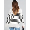 image:imageANRABESS Womens Oversized Sweaters 2026 Long Sleeve Fuzzy Knit Casual Chunky Pullover Sweater Fall Outfits ClothesBlack White Stripes