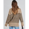 image:imageANRABESS Womens Oversized Sweaters 2026 Long Sleeve Fuzzy Knit Casual Chunky Pullover Sweater Fall Outfits ClothesCamel Black Stripe