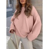 image:imageANRABESS Womens Oversized Sweaters 2026 Long Sleeve Fuzzy Knit Casual Chunky Pullover Sweater Fall Outfits ClothesCoral