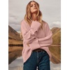 image:imageANRABESS Womens Oversized Sweaters 2026 Long Sleeve Fuzzy Knit Casual Chunky Pullover Sweater Fall Outfits ClothesCoral