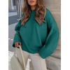 image:imageANRABESS Womens Oversized Sweaters 2026 Long Sleeve Fuzzy Knit Casual Chunky Pullover Sweater Fall Outfits ClothesDark Green
