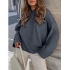 image:imageANRABESS Womens Oversized Sweaters 2026 Long Sleeve Fuzzy Knit Casual Chunky Pullover Sweater Fall Outfits ClothesDark Grey