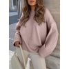 image:imageANRABESS Womens Oversized Sweaters 2026 Long Sleeve Fuzzy Knit Casual Chunky Pullover Sweater Fall Outfits ClothesGray Purple