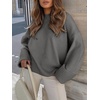 image:imageANRABESS Womens Oversized Sweaters 2026 Long Sleeve Fuzzy Knit Casual Chunky Pullover Sweater Fall Outfits ClothesGrey