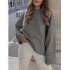 image:imageANRABESS Womens Oversized Sweaters 2026 Long Sleeve Fuzzy Knit Casual Chunky Pullover Sweater Fall Outfits ClothesGrey