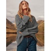 image:imageANRABESS Womens Oversized Sweaters 2026 Long Sleeve Fuzzy Knit Casual Chunky Pullover Sweater Fall Outfits ClothesGrey