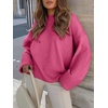 image:imageANRABESS Womens Oversized Sweaters 2026 Long Sleeve Fuzzy Knit Casual Chunky Pullover Sweater Fall Outfits ClothesHot Pink