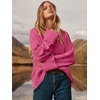 image:imageANRABESS Womens Oversized Sweaters 2026 Long Sleeve Fuzzy Knit Casual Chunky Pullover Sweater Fall Outfits ClothesHot Pink