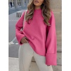 image:imageANRABESS Womens Oversized Sweaters 2026 Long Sleeve Fuzzy Knit Casual Chunky Pullover Sweater Fall Outfits ClothesHot Pink