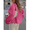 image:imageANRABESS Womens Oversized Sweaters 2026 Long Sleeve Fuzzy Knit Casual Chunky Pullover Sweater Fall Outfits ClothesHot Pink