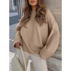 image:imageANRABESS Womens Oversized Sweaters 2026 Long Sleeve Fuzzy Knit Casual Chunky Pullover Sweater Fall Outfits ClothesLight Camel