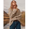 image:imageANRABESS Womens Oversized Sweaters 2026 Long Sleeve Fuzzy Knit Casual Chunky Pullover Sweater Fall Outfits ClothesLight Camel