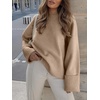 image:imageANRABESS Womens Oversized Sweaters 2026 Long Sleeve Fuzzy Knit Casual Chunky Pullover Sweater Fall Outfits ClothesLight Camel