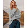 image:imageANRABESS Womens Oversized Sweaters 2026 Long Sleeve Fuzzy Knit Casual Chunky Pullover Sweater Fall Outfits ClothesLight Grey