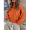 image:imageANRABESS Womens Oversized Sweaters 2026 Long Sleeve Fuzzy Knit Casual Chunky Pullover Sweater Fall Outfits ClothesOrange