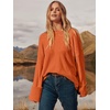 image:imageANRABESS Womens Oversized Sweaters 2026 Long Sleeve Fuzzy Knit Casual Chunky Pullover Sweater Fall Outfits ClothesOrange