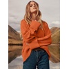 image:imageANRABESS Womens Oversized Sweaters 2026 Long Sleeve Fuzzy Knit Casual Chunky Pullover Sweater Fall Outfits ClothesOrange