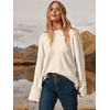 image:imageANRABESS Womens Oversized Sweaters 2026 Long Sleeve Fuzzy Knit Casual Chunky Pullover Sweater Fall Outfits ClothesParchment