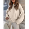 image:imageANRABESS Womens Oversized Sweaters 2026 Long Sleeve Fuzzy Knit Casual Chunky Pullover Sweater Fall Outfits ClothesParchment