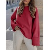 image:imageANRABESS Womens Oversized Sweaters 2026 Long Sleeve Fuzzy Knit Casual Chunky Pullover Sweater Fall Outfits ClothesRed