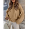 image:imageANRABESS Womens Oversized Sweaters 2026 Long Sleeve Fuzzy Knit Casual Chunky Pullover Sweater Fall Outfits ClothesYellow Brown