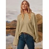image:imageANRABESS Womens Oversized Sweaters 2026 Long Sleeve Fuzzy Knit Casual Chunky Pullover Sweater Fall Outfits ClothesYellow Tan