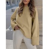 image:imageANRABESS Womens Oversized Sweaters 2026 Long Sleeve Fuzzy Knit Casual Chunky Pullover Sweater Fall Outfits ClothesYellow Tan