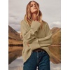 image:imageANRABESS Womens Oversized Sweaters 2026 Long Sleeve Fuzzy Knit Casual Chunky Pullover Sweater Fall Outfits ClothesYellow Tan