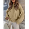 image:imageANRABESS Womens Oversized Sweaters 2026 Long Sleeve Fuzzy Knit Casual Chunky Pullover Sweater Fall Outfits ClothesYellow Tan