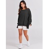 image:imageANRABESS Womens Oversized Sweatshirts Crew Neck Long Sleeve Shirts Casual Loose Slit 2026 Fall Outfits Y2K Teen Girls ClothesBlack
