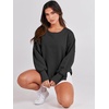 image:imageANRABESS Womens Oversized Sweatshirts Crew Neck Long Sleeve Shirts Casual Loose Slit 2026 Fall Outfits Y2K Teen Girls ClothesBlack