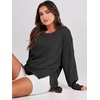 image:imageANRABESS Womens Oversized Sweatshirts Crew Neck Long Sleeve Shirts Casual Loose Slit 2026 Fall Outfits Y2K Teen Girls ClothesBlack