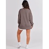 image:imageANRABESS Womens Oversized Sweatshirts Crew Neck Long Sleeve Shirts Casual Loose Slit 2026 Fall Outfits Y2K Teen Girls ClothesBrown