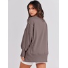 image:imageANRABESS Womens Oversized Sweatshirts Crew Neck Long Sleeve Shirts Casual Loose Slit 2026 Fall Outfits Y2K Teen Girls ClothesBrown