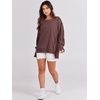 image:imageANRABESS Womens Oversized Sweatshirts Crew Neck Long Sleeve Shirts Casual Loose Slit 2026 Fall Outfits Y2K Teen Girls ClothesCoffee