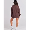 image:imageANRABESS Womens Oversized Sweatshirts Crew Neck Long Sleeve Shirts Casual Loose Slit 2026 Fall Outfits Y2K Teen Girls ClothesCoffee