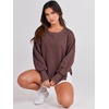 image:imageANRABESS Womens Oversized Sweatshirts Crew Neck Long Sleeve Shirts Casual Loose Slit 2026 Fall Outfits Y2K Teen Girls ClothesCoffee
