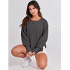 image:imageANRABESS Womens Oversized Sweatshirts Crew Neck Long Sleeve Shirts Casual Loose Slit 2026 Fall Outfits Y2K Teen Girls ClothesDeep Gray