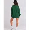 image:imageANRABESS Womens Oversized Sweatshirts Crew Neck Long Sleeve Shirts Casual Loose Slit 2026 Fall Outfits Y2K Teen Girls ClothesDeep Green