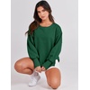 image:imageANRABESS Womens Oversized Sweatshirts Crew Neck Long Sleeve Shirts Casual Loose Slit 2026 Fall Outfits Y2K Teen Girls ClothesDeep Green