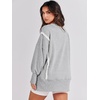 image:imageANRABESS Womens Oversized Sweatshirts Crew Neck Long Sleeve Shirts Casual Loose Slit 2026 Fall Outfits Y2K Teen Girls ClothesGray