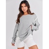 image:imageANRABESS Womens Oversized Sweatshirts Crew Neck Long Sleeve Shirts Casual Loose Slit 2026 Fall Outfits Y2K Teen Girls ClothesGray