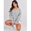 image:imageANRABESS Womens Oversized Sweatshirts Crew Neck Long Sleeve Shirts Casual Loose Slit 2026 Fall Outfits Y2K Teen Girls ClothesGray